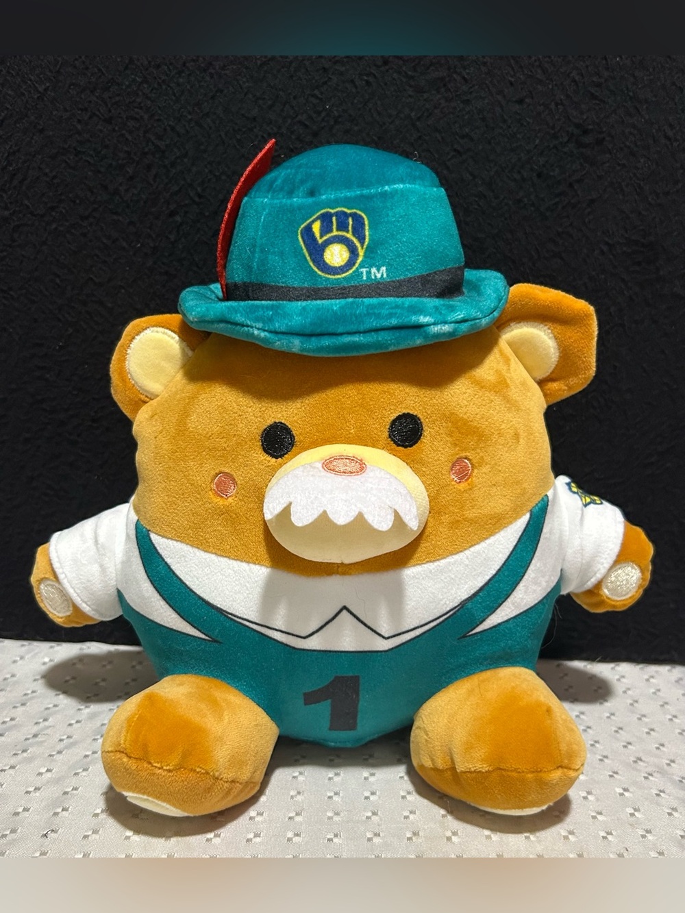 Oktoberfest-themed Milwaukee Brewers Plush Bear Stuffed Animal MLB Baseball
